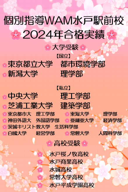 【速報】2024年合格実績