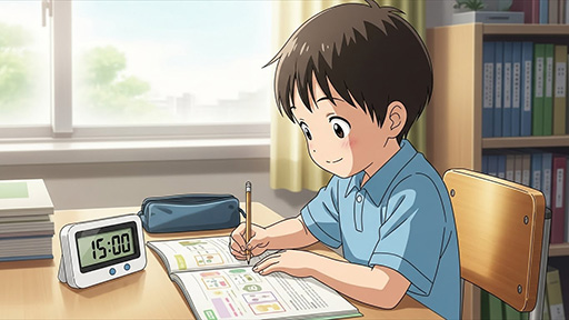 飽きっぽい子も続く！タイマー活用集中学習術