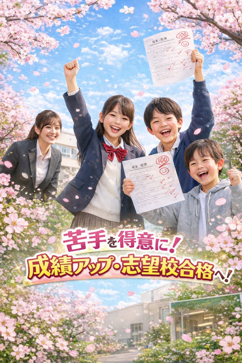 弁天町校で成績アップも志望校合格も