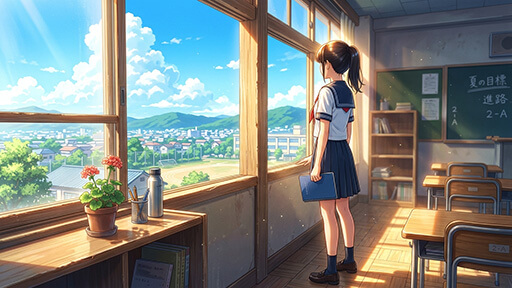夏から勝負をかける女子高生の画像
