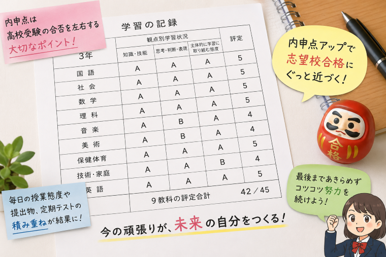 ✍高校受験における内申点✍