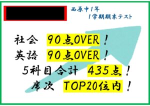 定期テスト結果報告！（西原中）