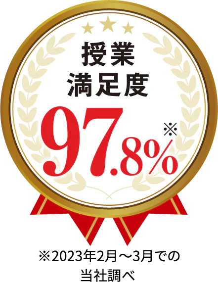 授業満足度97.8%