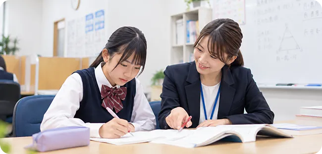 個別指導塾での１対１指導