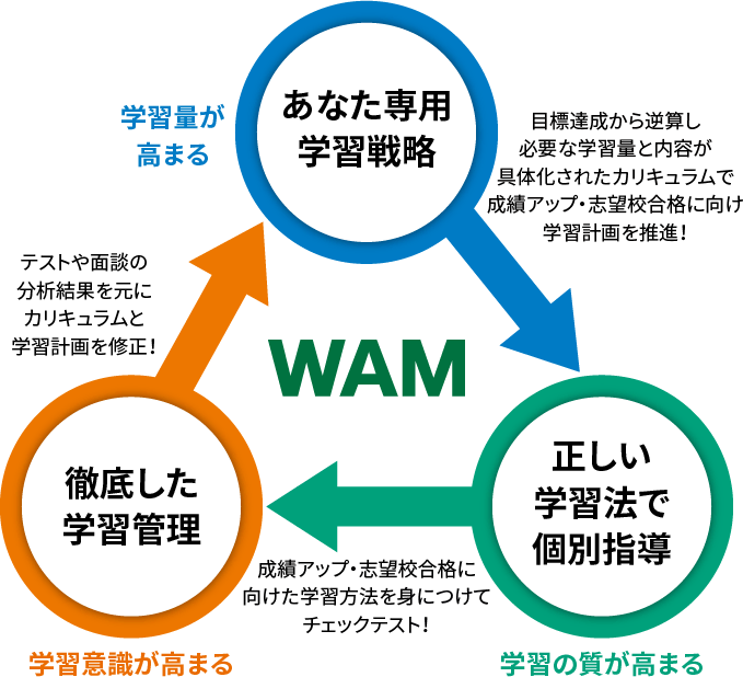 3つのポイントをサイクル展開し、『高い学習効果』と『最短距離での成長』を実現!