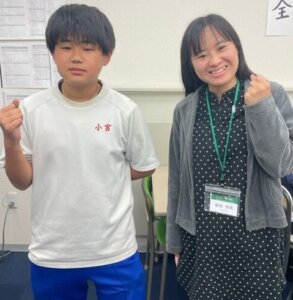 2022夏　中学2年　小宮羚勢さん　板垣先生