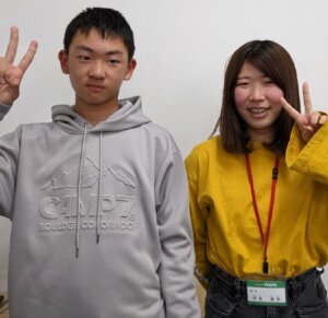 2022夏　中学3年　柳原昊芽さん　横幕先生