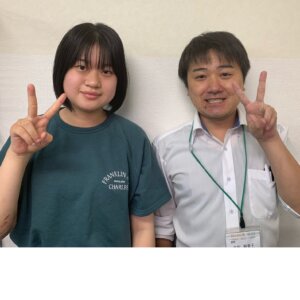 2023.5月　中学3年　廣原由芽さん　田中先生