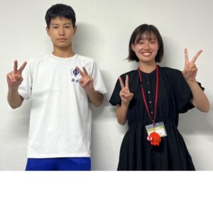 2023冬　中学3年　藤田司さん　津田先生