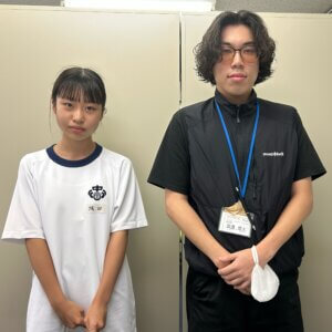 2023冬　中学2年　坂田芽衣さん　渡邊先生