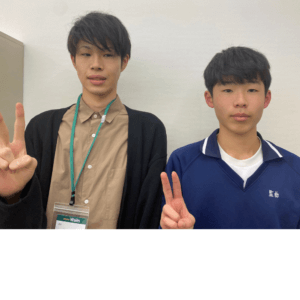 2024春　中学2年　監物大希さん　源川先生