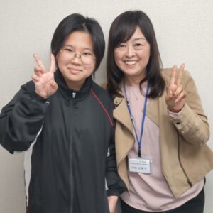 2024年春　中学2年　門林世璃那さん　澤埜先生