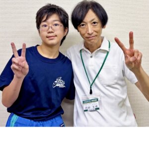 2025冬　中学2年　岡田莉生さん　阿部先生