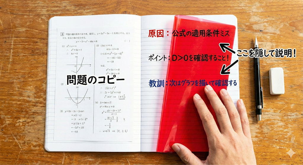 再現性を高める、復習ノートの「見開き完結型」レイアウト。