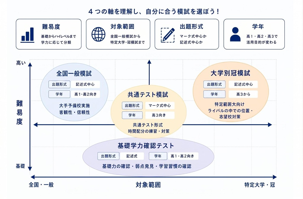 模試とは？高校生が最初に知るべき種類・偏差値・判定の見方と復習法
